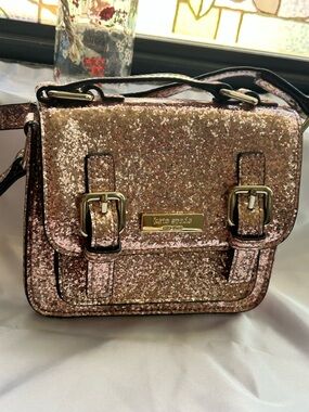 Kate Spade New York Girls' Glitter Scout Crossbody Bag